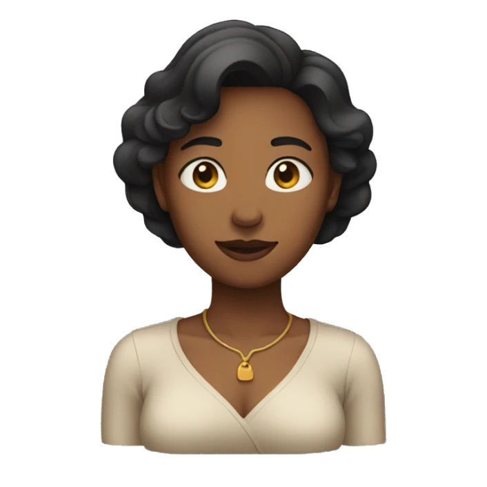 Woman with her hand over her chest sticker