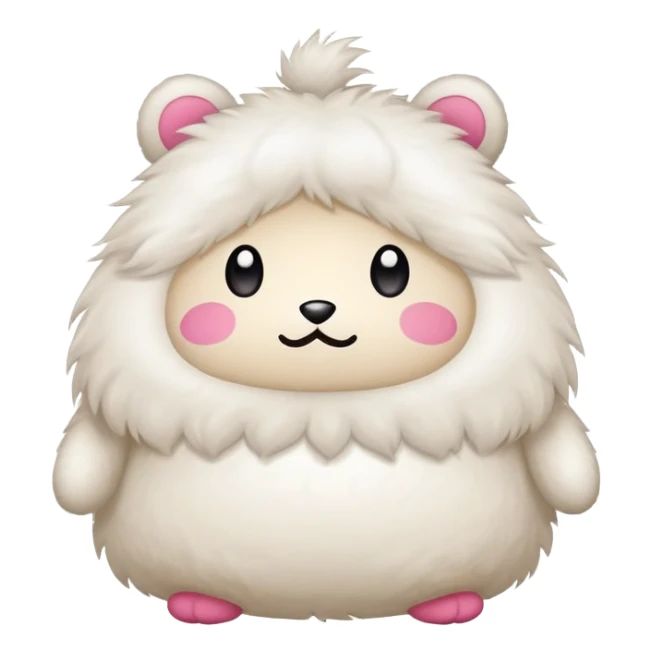 simple cute yurui mascot character with round body sticker