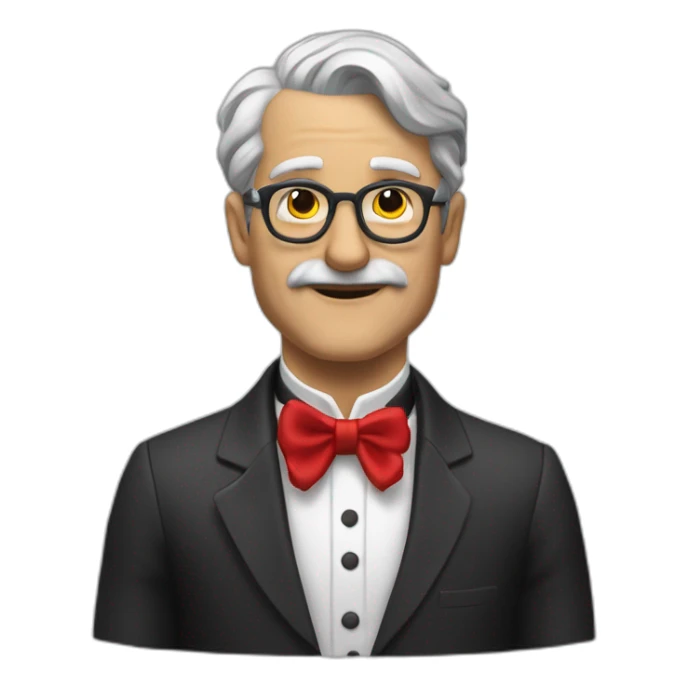 jenkins-a-gray-haired-skullet-butler-wearning-dinner-jacket-with-red-bow-tie-with-closed-eyes-no-glasses-and-closed-eyes-without-glasses sticker