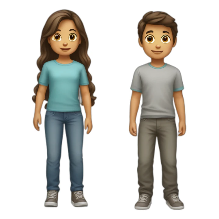 Niño y niñas sticker