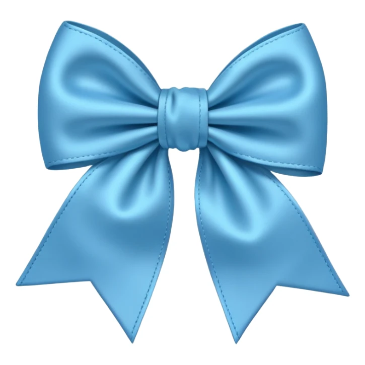 baby blue bow sticker