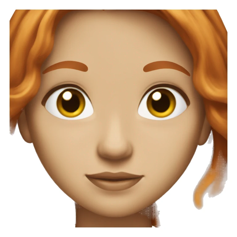 Redhead with shoulder length hair and hazel eyes  sticker