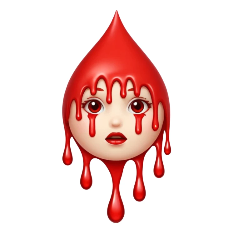 Hot red wax dripping onto pale skin, fetish ritual atmosphere sticker