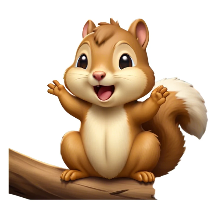 Cinematic Silly Yawning Squirrel Portrait Emoji, Head tilted with a dramatic, wide-open yawn revealing a tiny, adorable snout, soft, downy fur and a fluffy tail slightly askew, Simplified yet irresistibly cute features, highly detailed, glowing with a soft, cozy woodland glow, high shine, relaxed yet humorously expressive, stylized with a dash of whimsical woodland charm, soft glowing outline, capturing the essence of a drowsy yet endearing squirrel that appears ready to stretch and yawn its way into your heart! sticker