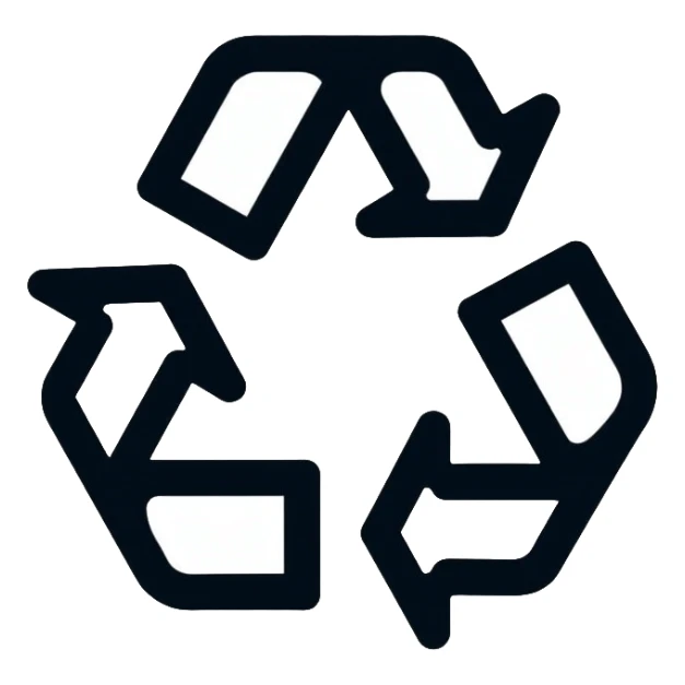 recycle symbol with arrows in a circle sticker