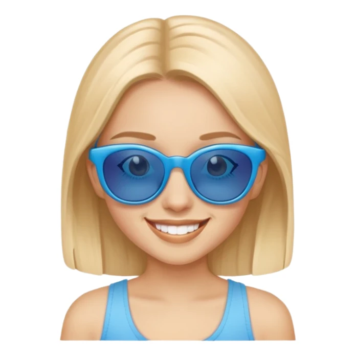 girl with blue sunglasses sticker