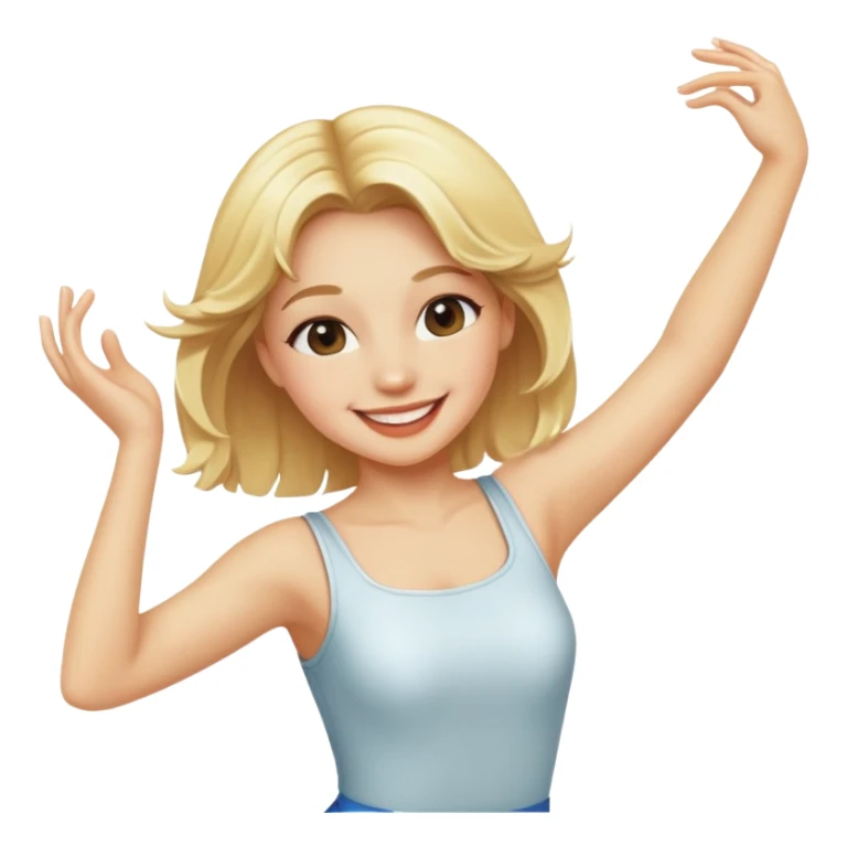 Chica rubia bailando pop  sticker