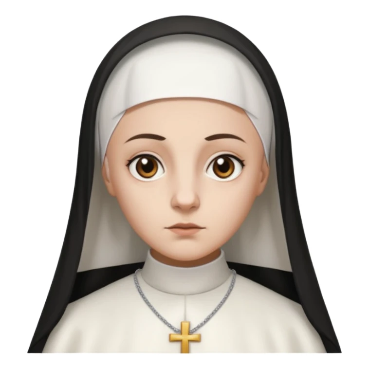 Rosalia (the singer) as a nun. (Use lux album cover as reference).  sticker