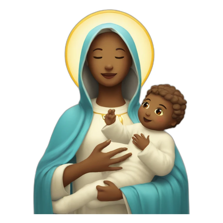holy Mary with baby Jesus sticker