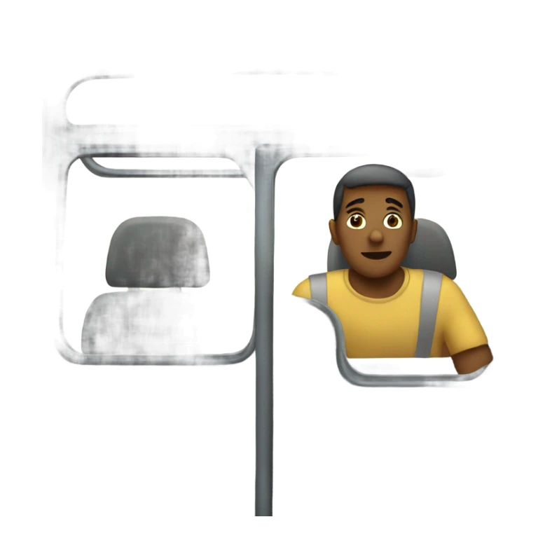 person sitting in back of bus sticker