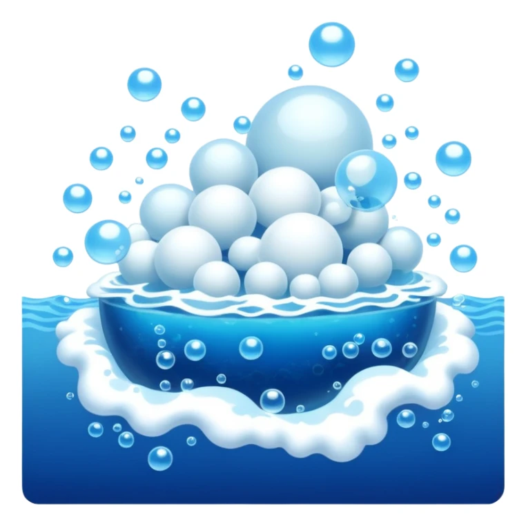 An ocean at a rolling boil with a lot of bubbles errupting from it sticker