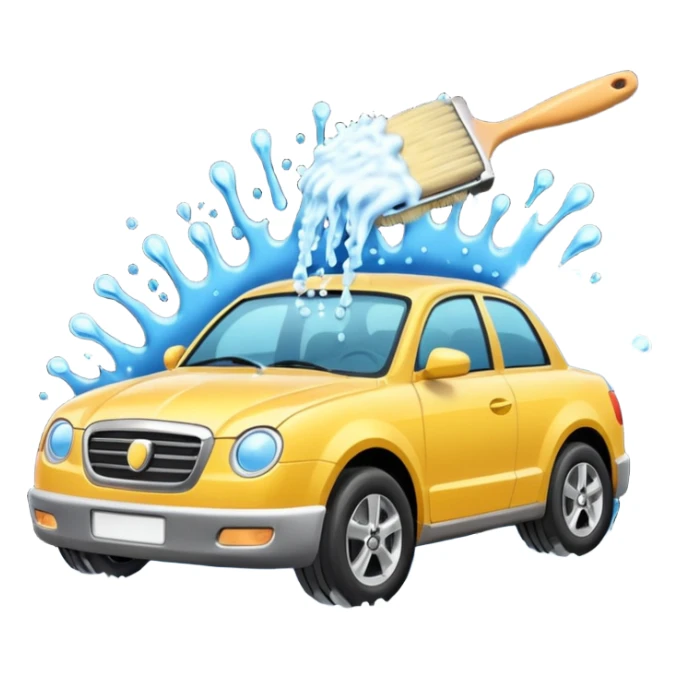 create me an image for a vertical in my super app, Car wash, add a brush sticker