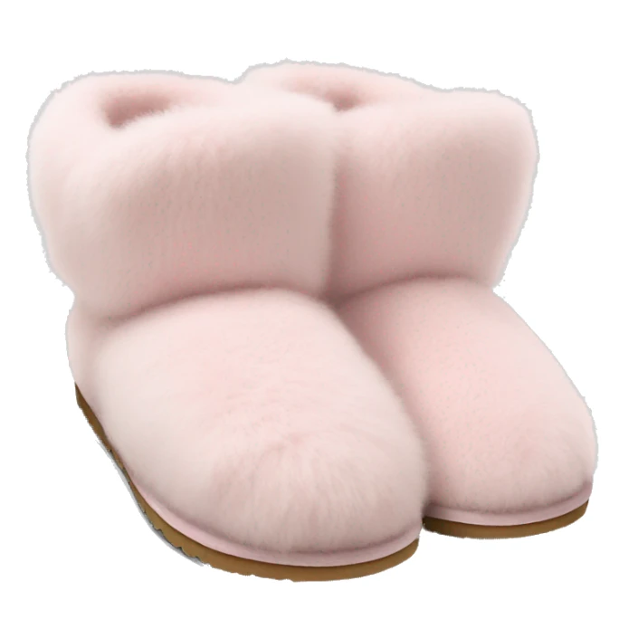fuzzy slippers uggs light pink sticker