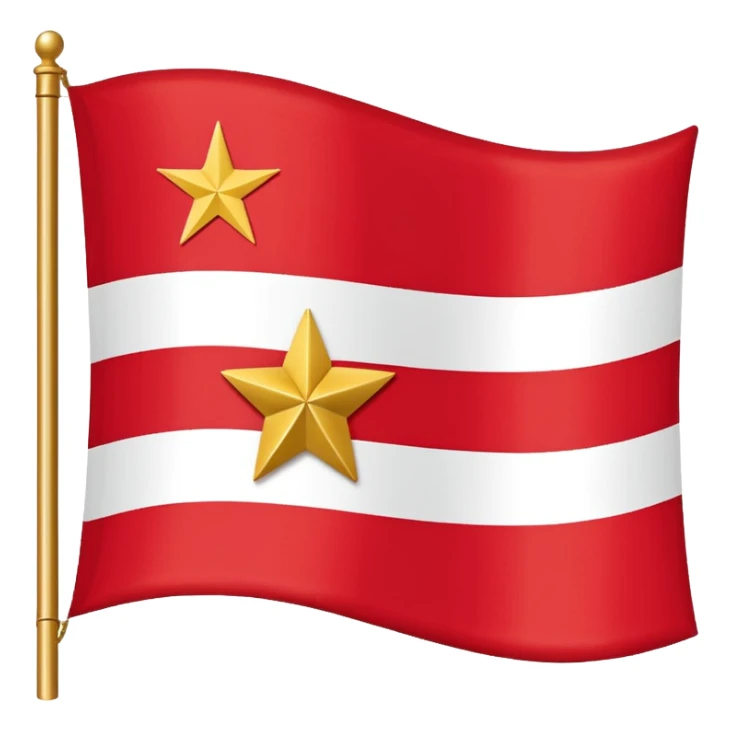 Bandeira do Pará em cor vermelho e banco é uma estrela no centro sticker