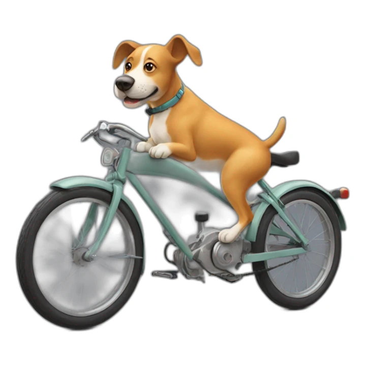 Dog was drive in bike sticker