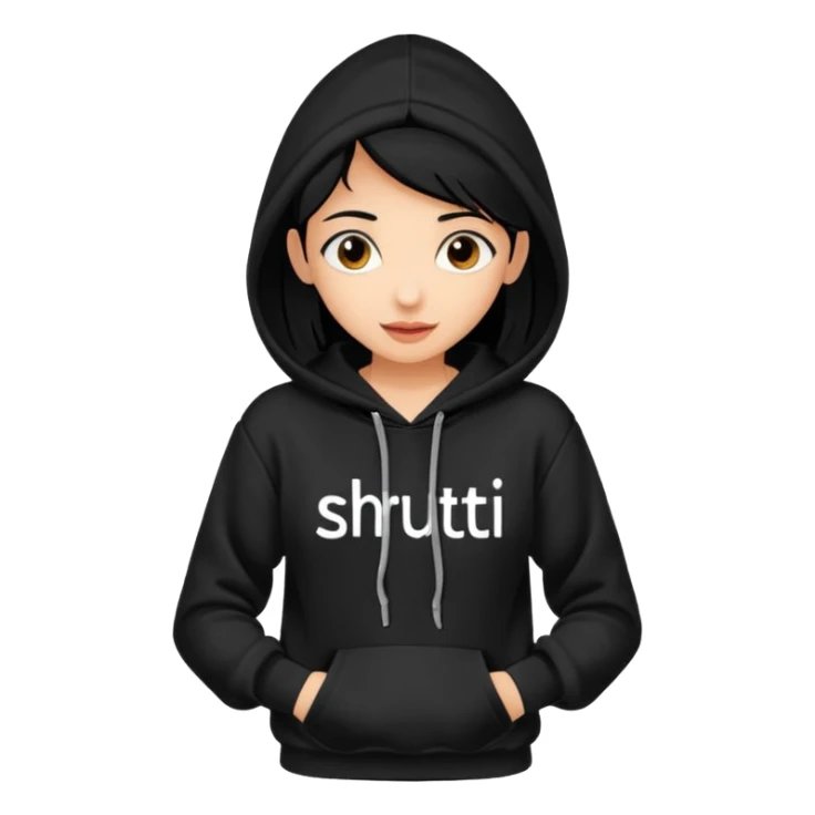 Hoodie with shruti written on it sticker