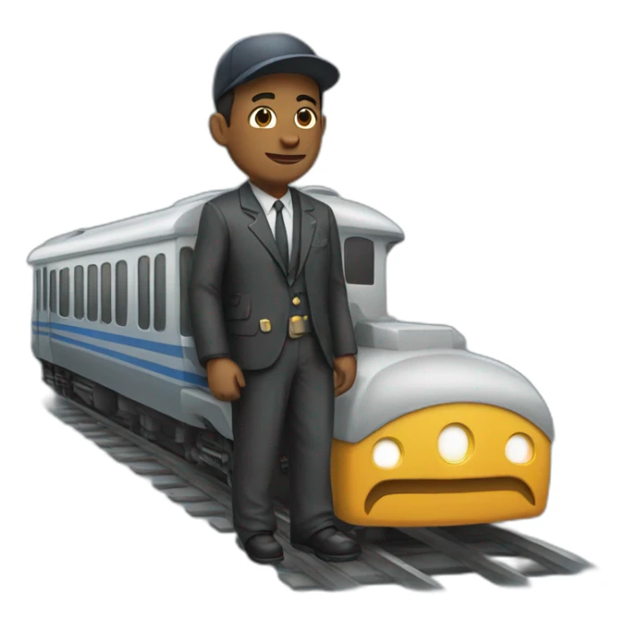 Train man sticker