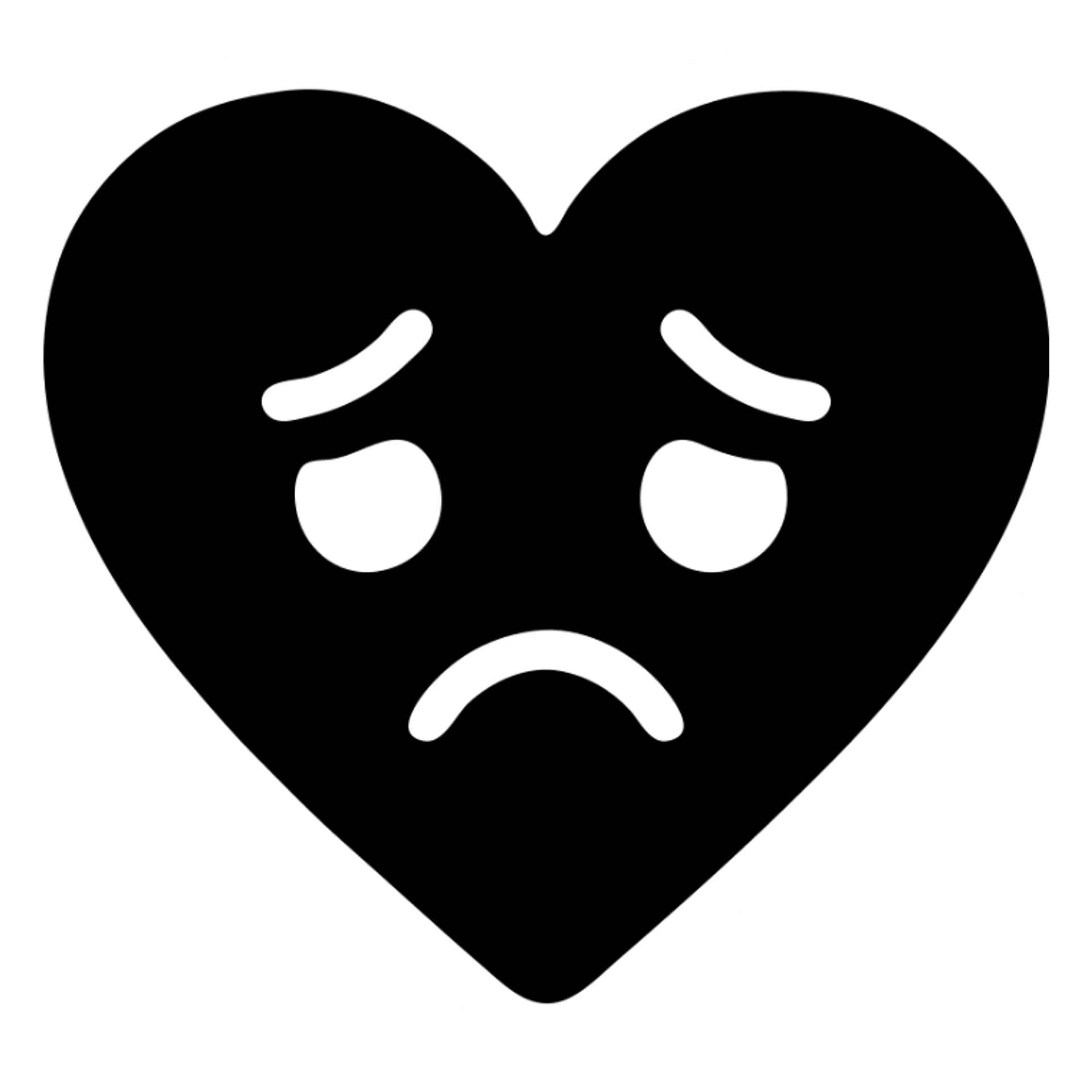 teary-eyed heart emoji sticker