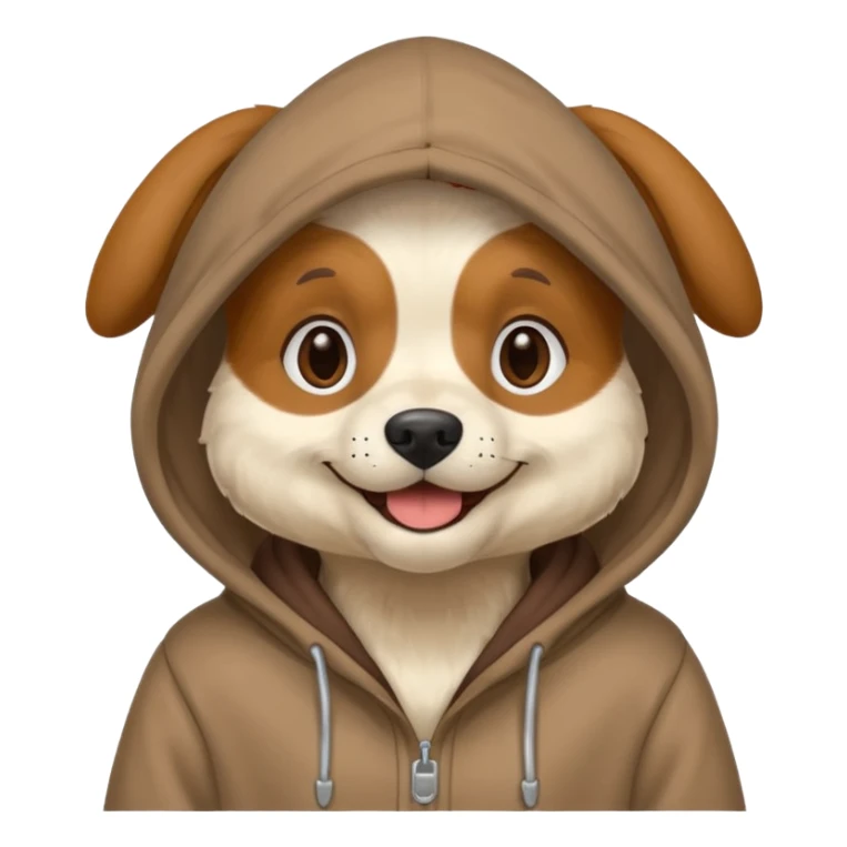 dog wearing a hoodie sticker