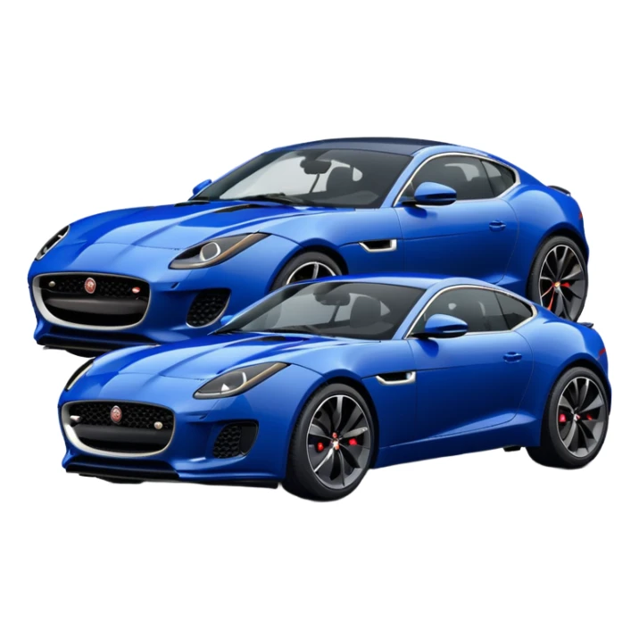 Jaguar F-Type 2022 Dark Navy Blue Coupe Black Trim sticker