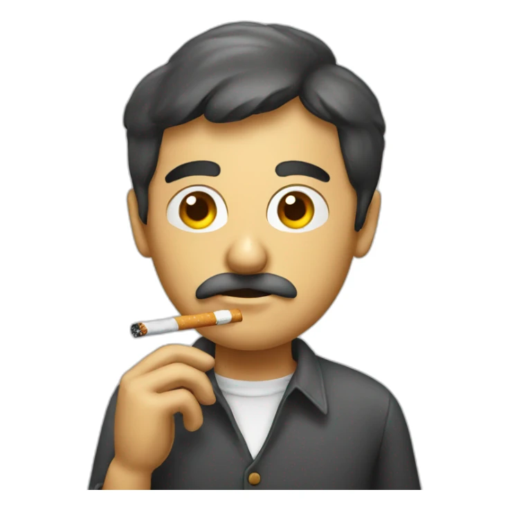 Italian smoking a cigarette sticker