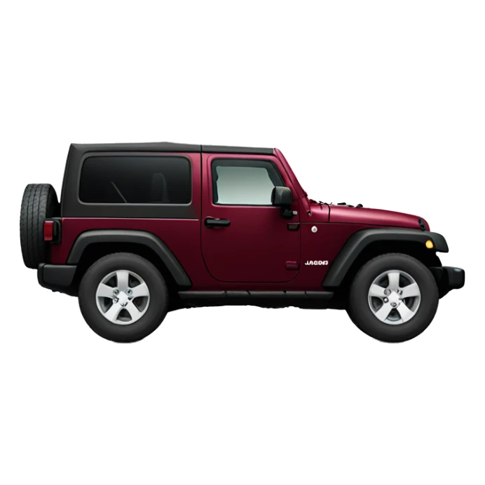 Burgundy 4 door jeep wrangler sticker