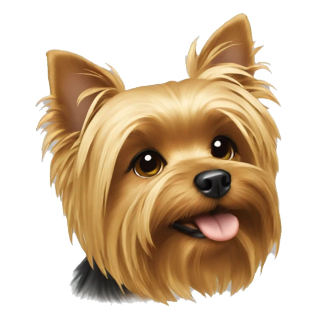 the Yorkshire terrier is golden in color sticker