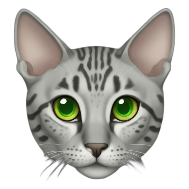 Egyptian Mau cat with green eyes, full-height sticker