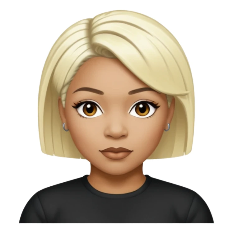 Tionne T-Boz Watkins with short platinum blonde hair sticker