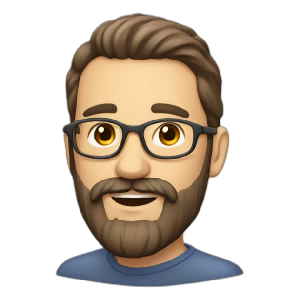 English teacher man bearded from Spain sticker