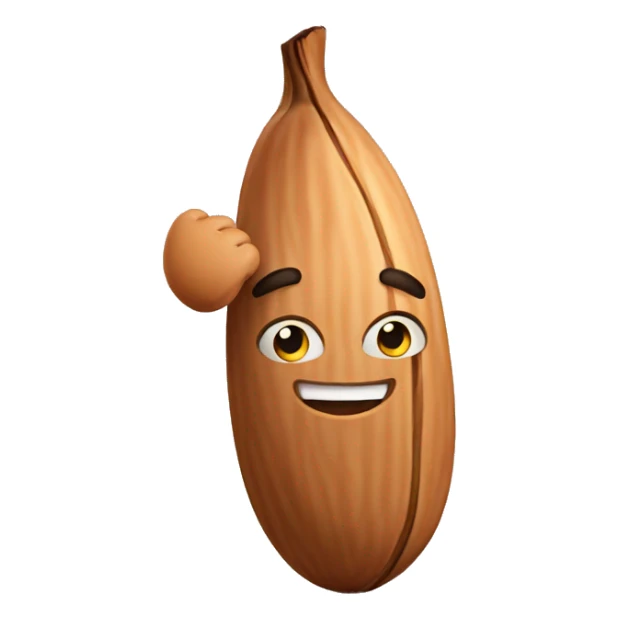 almond with Muscular arm sticker