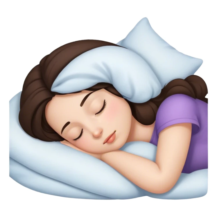 Brunette girl sleepin sticker