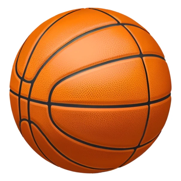 shiny bronze basketball with orange seams, metallic bronze material, reflective copper-brown surface sticker