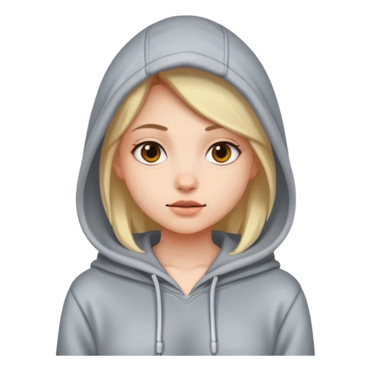 girl wearing hoodie sticker