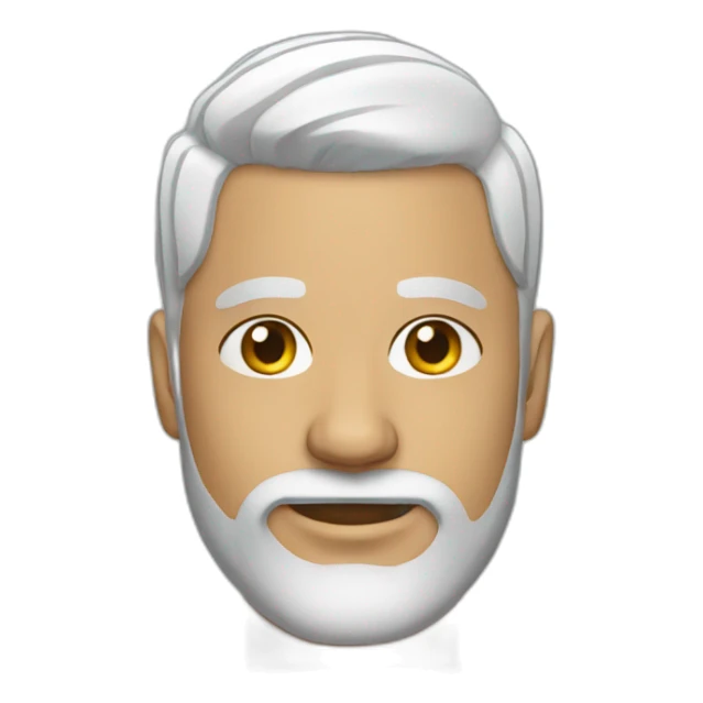 Man with bald fade and beard sticker