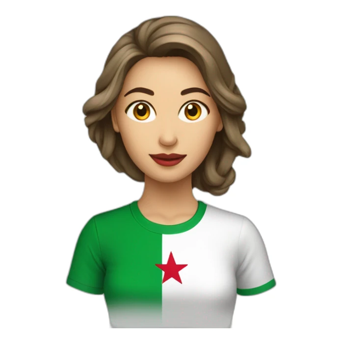 tee shirt de l’ algerie sur une femme sticker