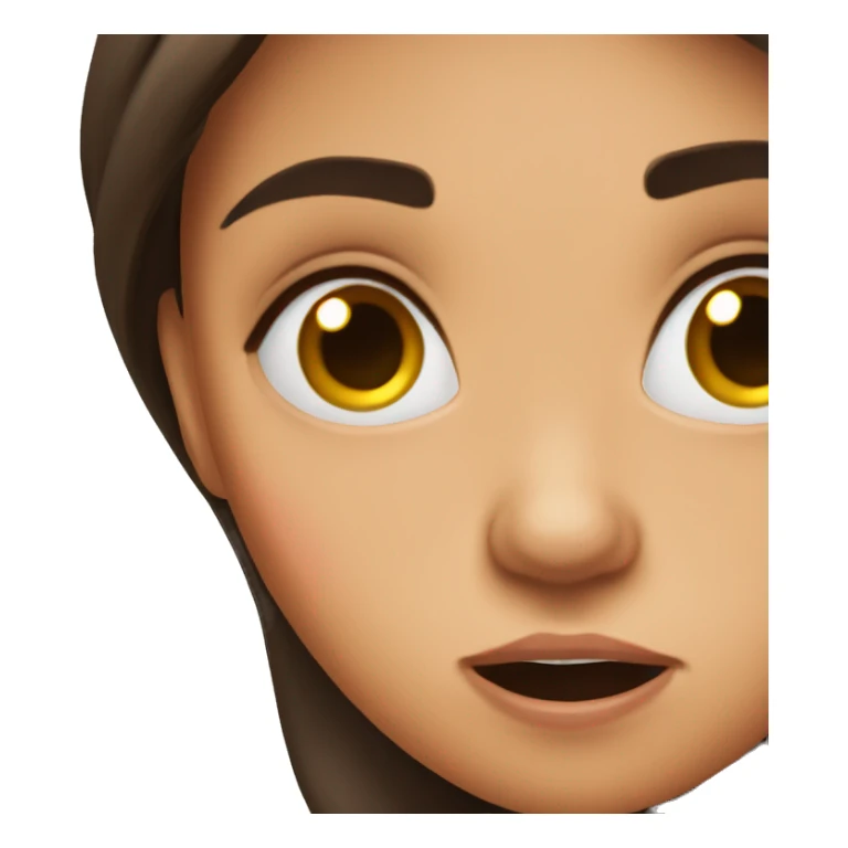 brunet girl in shock sticker