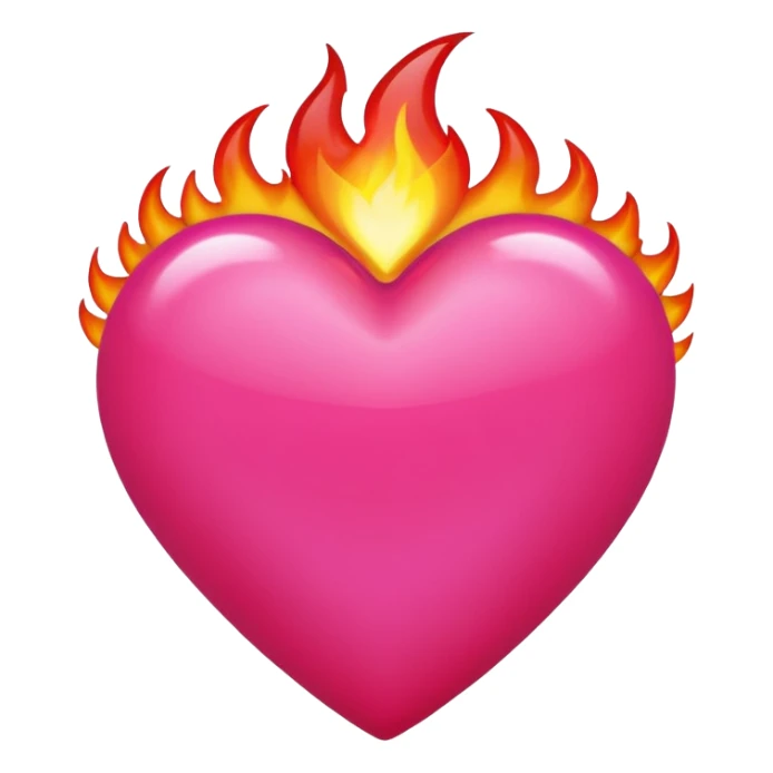Black, red, hot pink heart make it way more flashy, lightly wreathed in flame  sticker