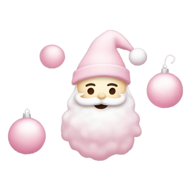 Pretty pink and soft christmas deco sticker