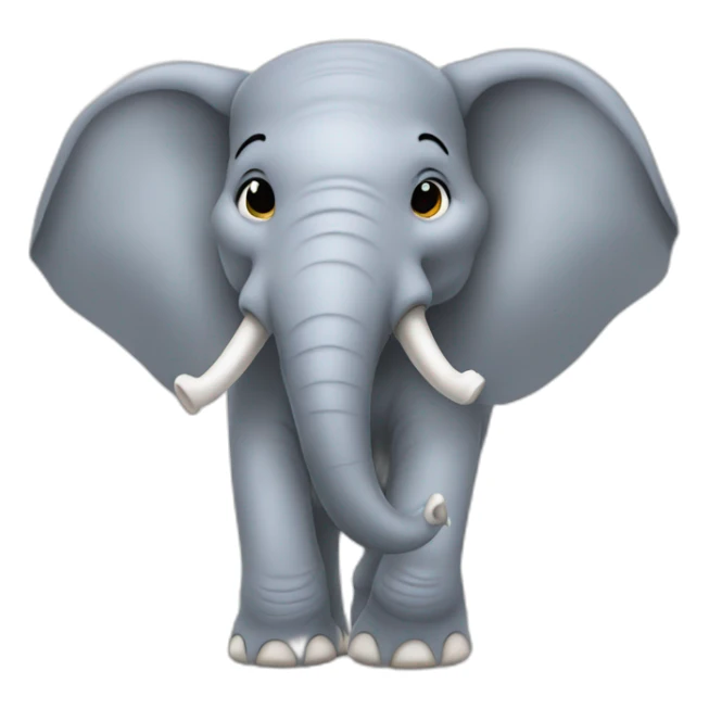elephant trumpets in the air sticker
