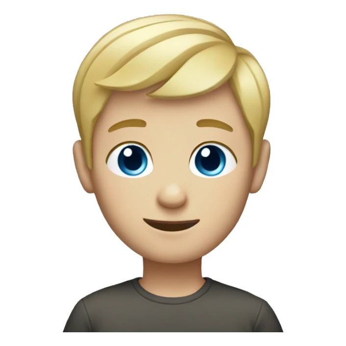 Boy with short blonde hair and blue eyes  sticker