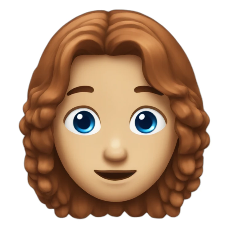 Chestnut with blue eyes long hair sticker