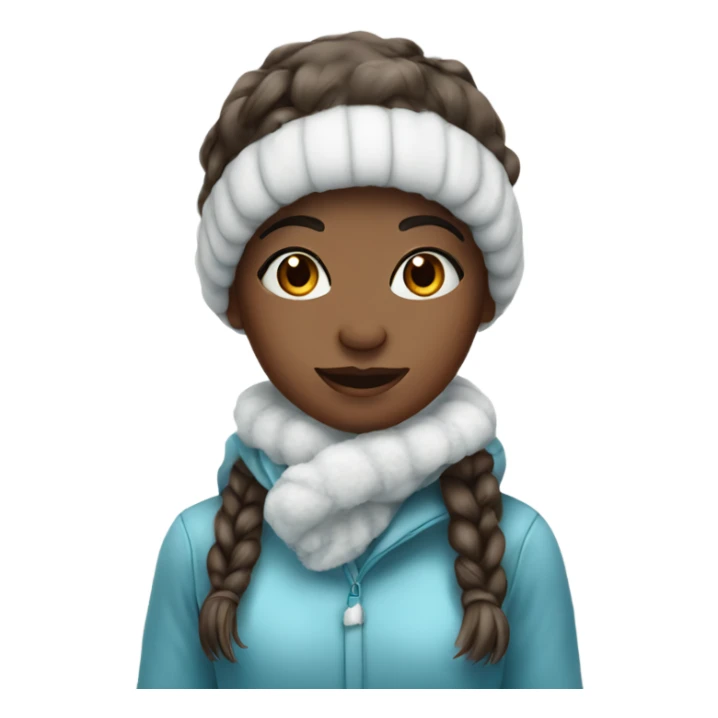 Pretty girl-snowman sticker