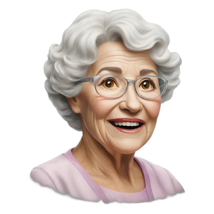 3d hyper realistic senior woman painting with water colours sticker