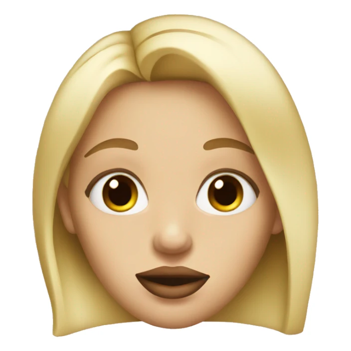 blonde girl with big lips sticker