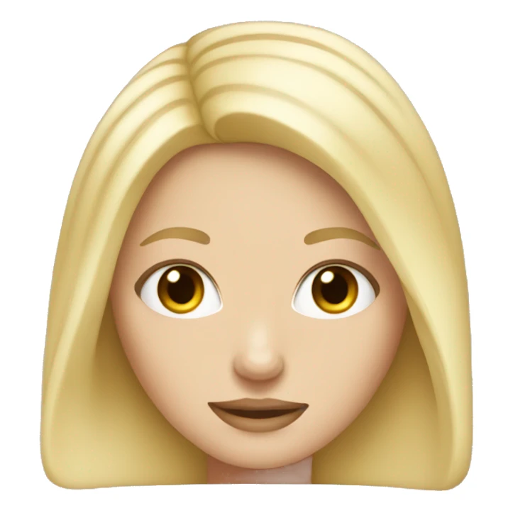 Super White girl with blonde hair sticker