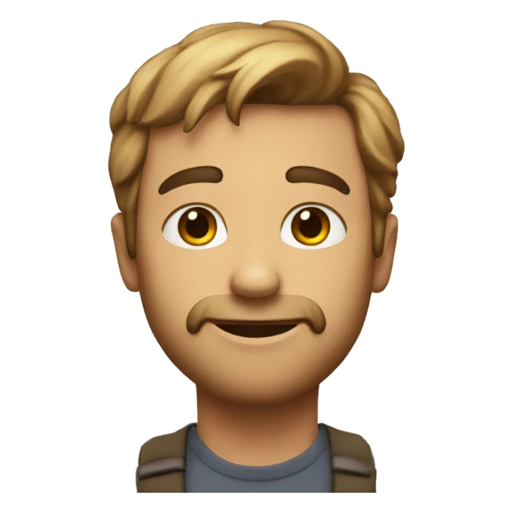 Homme qui imagine un chou sticker