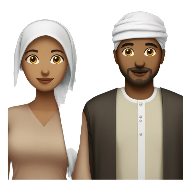 Black and Desi muslim couple opposite races sticker