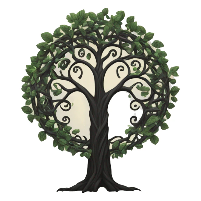 Black Viking style tree of Life  sticker