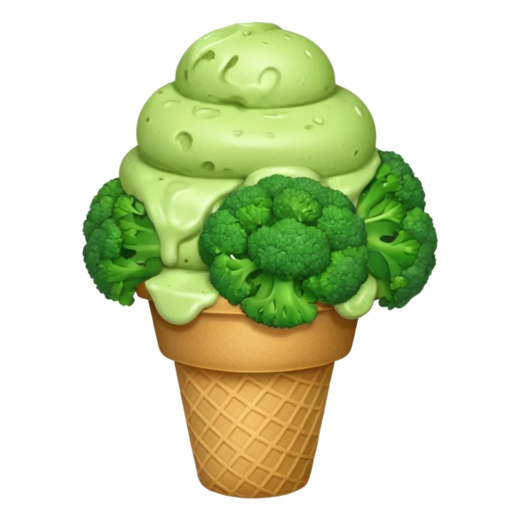 broccoli ice cream sticker